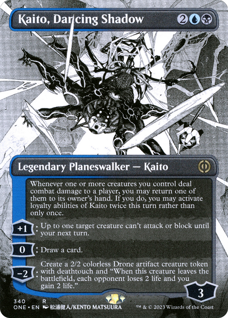 Kaito, Dancing Shadow (Borderless Manga) [Phyrexia: All Will Be One] | Gamers Paradise