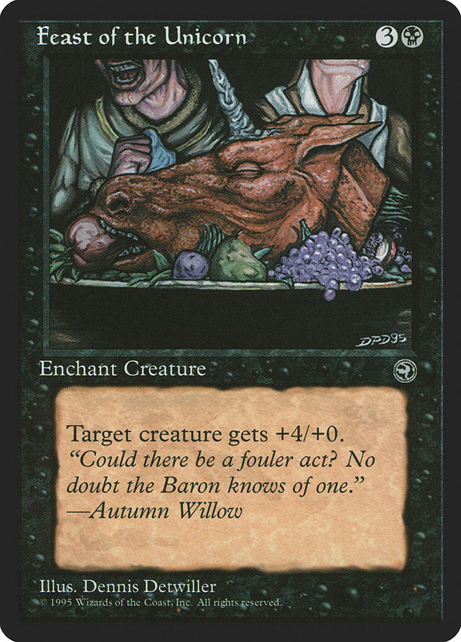 Feast of the Unicorn (Autumn Willow Flavor Text) [Homelands] | Gamers Paradise