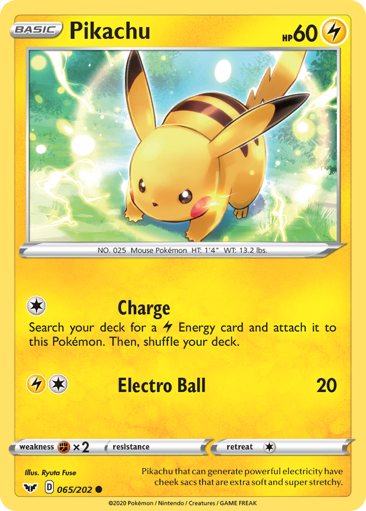 Pikachu (065/202) [Sword & Shield: Base Set] | Gamers Paradise