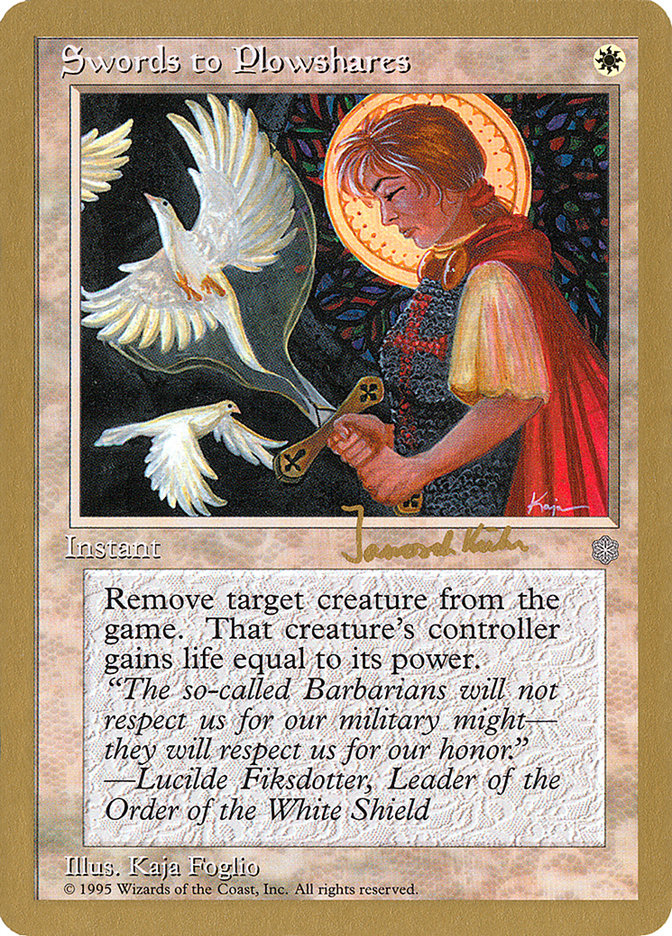 Swords to Plowshares (Janosch Kuhn) [World Championship Decks 1997] | Gamers Paradise