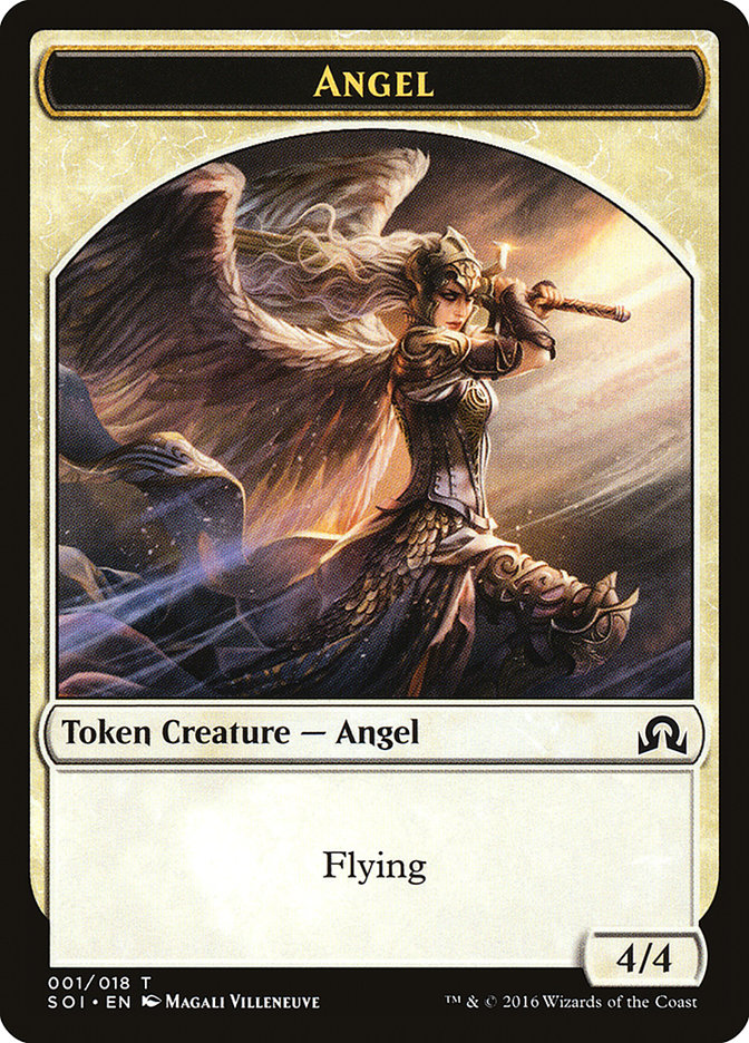 Angel Token [Shadows over Innistrad Tokens] | Gamers Paradise