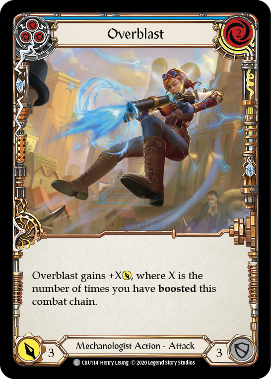 Overblast (Blue) [CRU114] 1st Edition Rainbow Foil | Gamers Paradise