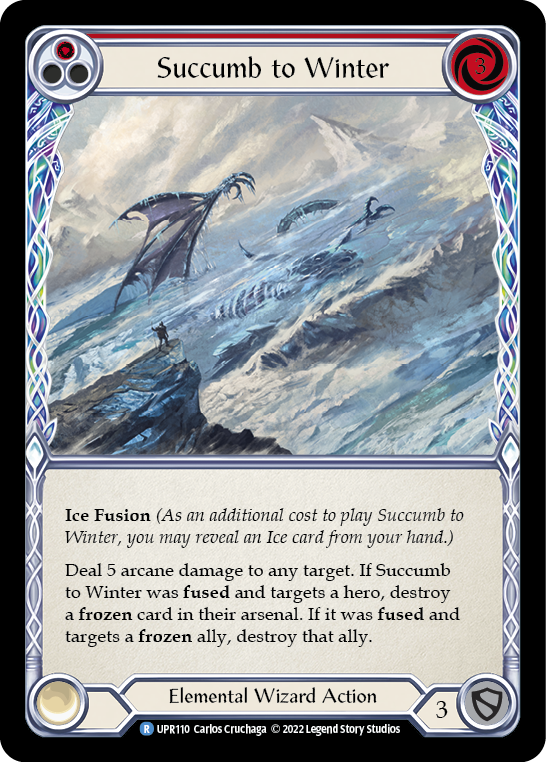 Succumb to Winter (Red) [UPR110] (Uprising)  Rainbow Foil | Gamers Paradise