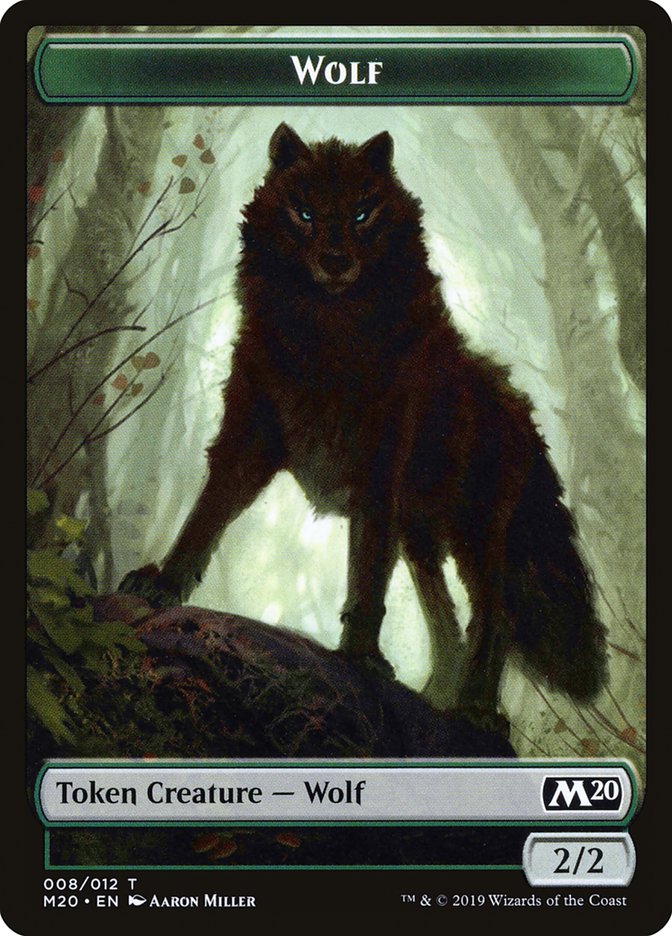 Wolf Token [Core Set 2020 Tokens] | Gamers Paradise