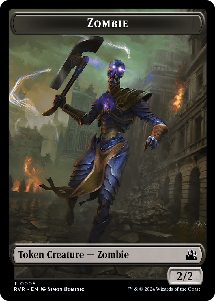 Zombie Token [Ravnica Remastered Tokens] | Gamers Paradise