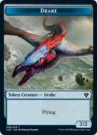 Drake // Insect (018) Double-Sided Token [Commander 2020 Tokens] | Gamers Paradise