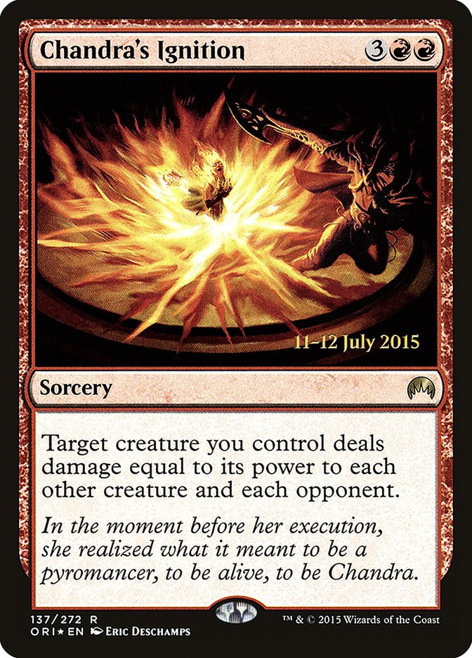 Chandra's Ignition [Magic Origins Prerelease Promos] | Gamers Paradise