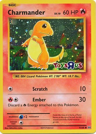 Charmander (9/108) (Toys R Us Promo) [XY: Evolutions] | Gamers Paradise