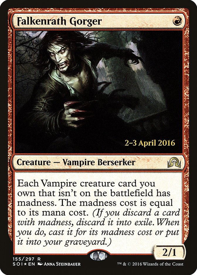 Falkenrath Gorger [Shadows over Innistrad Prerelease Promos] | Gamers Paradise