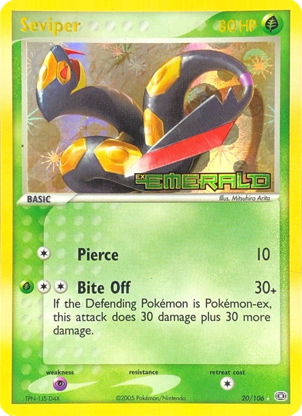 Seviper (20/106) (Stamped) [EX: Emerald] | Gamers Paradise