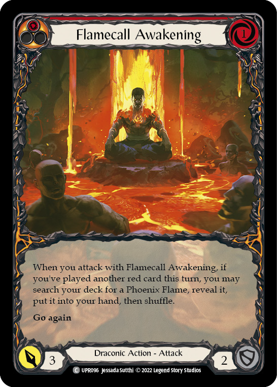 Flamecall Awakening (Extended Art) [UPR096] (Uprising)  Rainbow Foil | Gamers Paradise