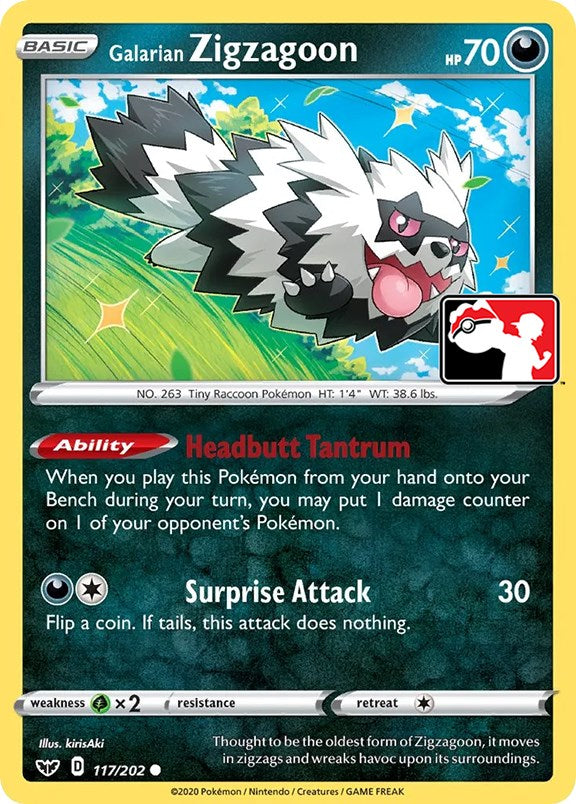 Galarian Zigzagoon (117/202) [Prize Pack Series One] | Gamers Paradise