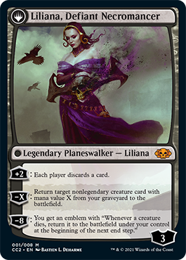 Liliana, Heretical Healer // Liliana, Defiant Necromancer [Commander Collection: Black] | Gamers Paradise