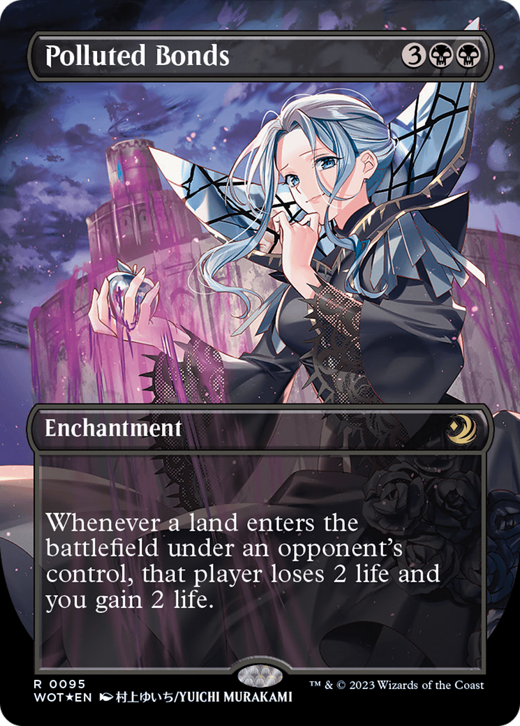 Polluted Bonds (Anime Borderless) (Confetti Foil) [Wilds of Eldraine: Enchanting Tales] | Gamers Paradise