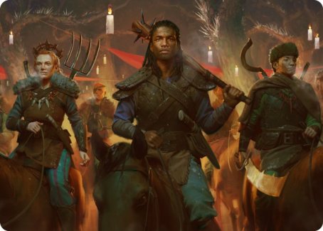 Candlelit Cavalry Art Card [Innistrad: Midnight Hunt Art Series] | Gamers Paradise