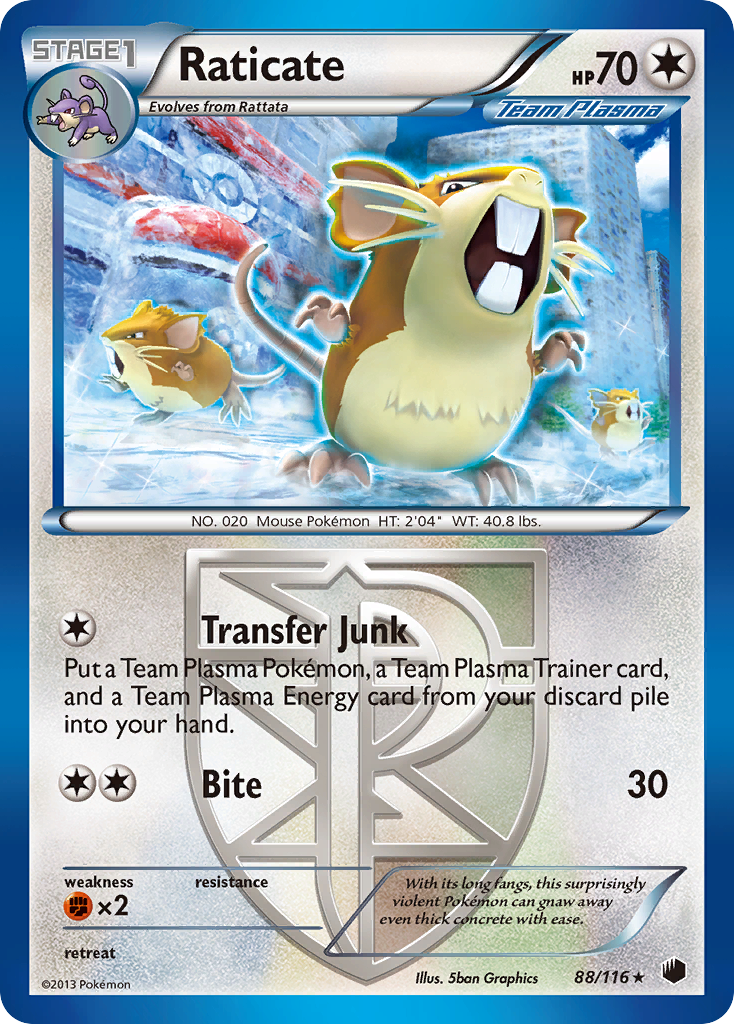 Raticate (88/116) [Black & White: Plasma Freeze] | Gamers Paradise