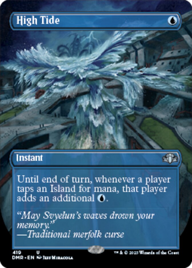 High Tide (Borderless Alternate Art) [Dominaria Remastered] | Gamers Paradise