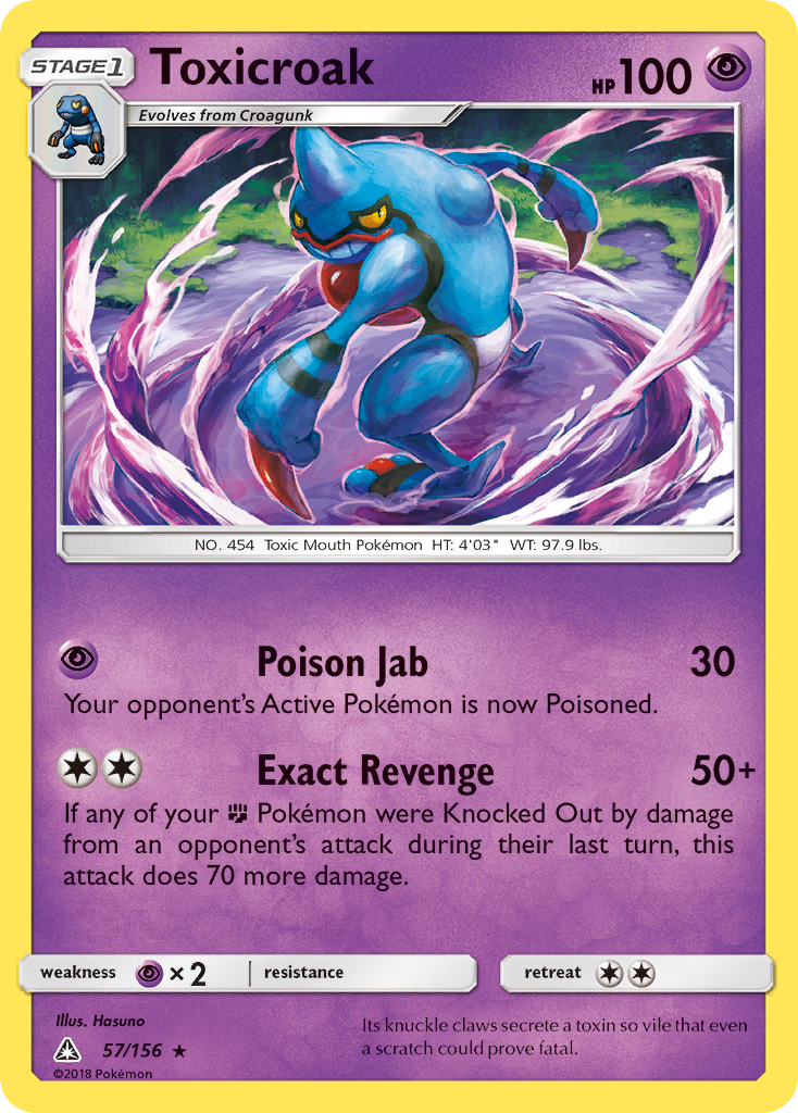 Toxicroak (57/156) [Sun & Moon: Ultra Prism] | Gamers Paradise