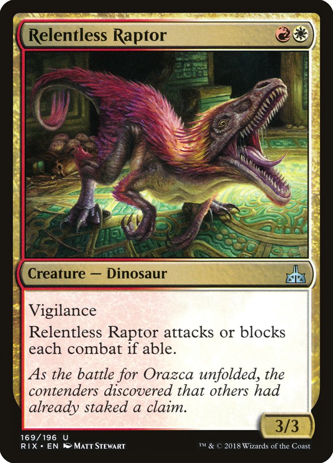 Relentless Raptor [Rivals of Ixalan] | Gamers Paradise