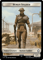 Copy // Human Soldier Double-Sided Token [Fallout Tokens] | Gamers Paradise