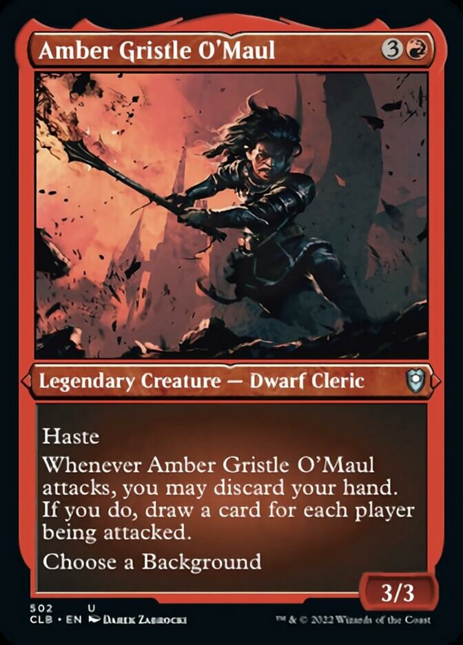 Amber Gristle O'Maul (Foil Etched) [Commander Legends: Battle for Baldur's Gate] | Gamers Paradise