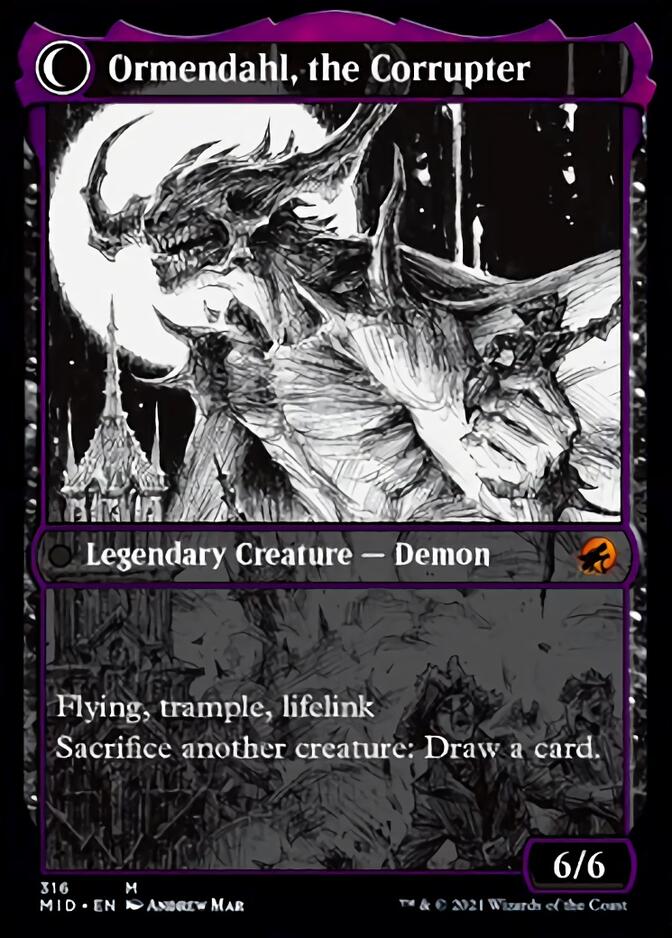 Jerren, Corrupted Bishop // Ormendahl, the Corrupted (Showcase Eternal Night) [Innistrad: Midnight Hunt] | Gamers Paradise
