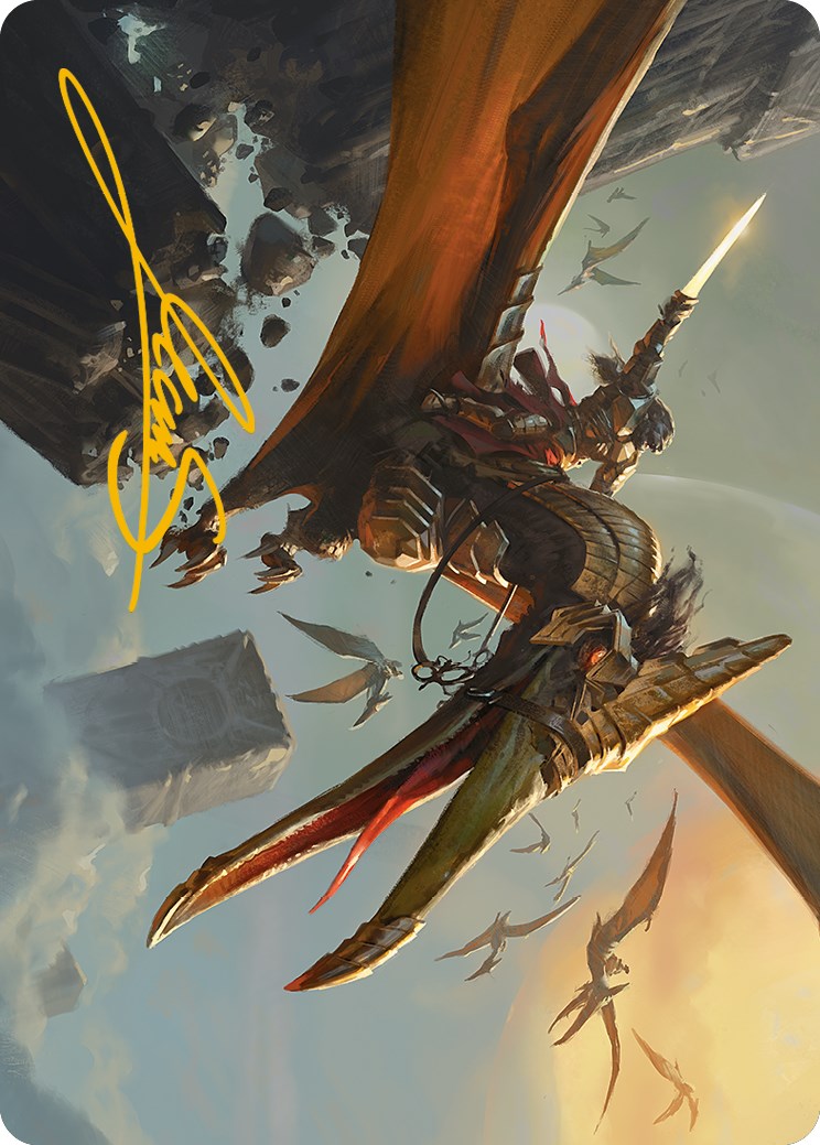 Skyhunter Strike Force Art Card (Gold-Stamped Signature) [Phyrexia: All Will Be One Art Series] | Gamers Paradise