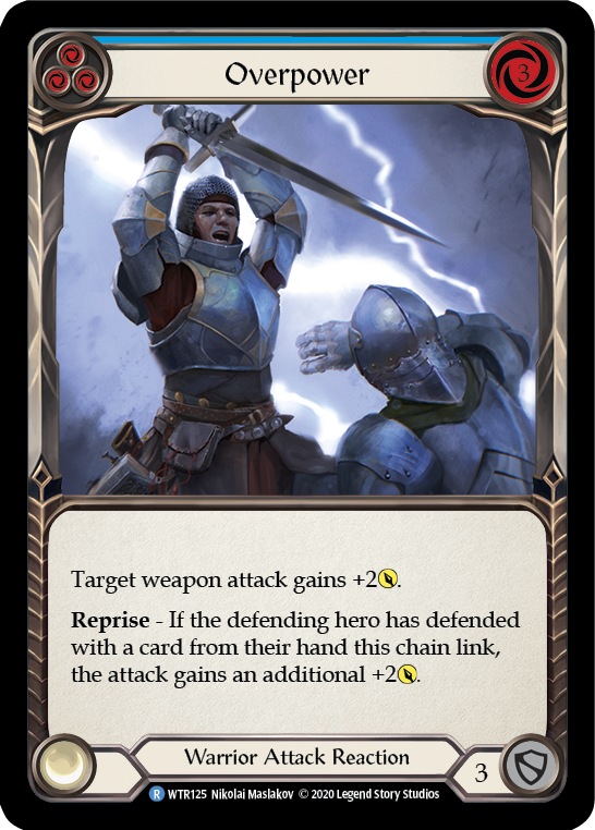 Overpower (Blue) [U-WTR125] (Welcome to Rathe Unlimited)  Unlimited Rainbow Foil | Gamers Paradise