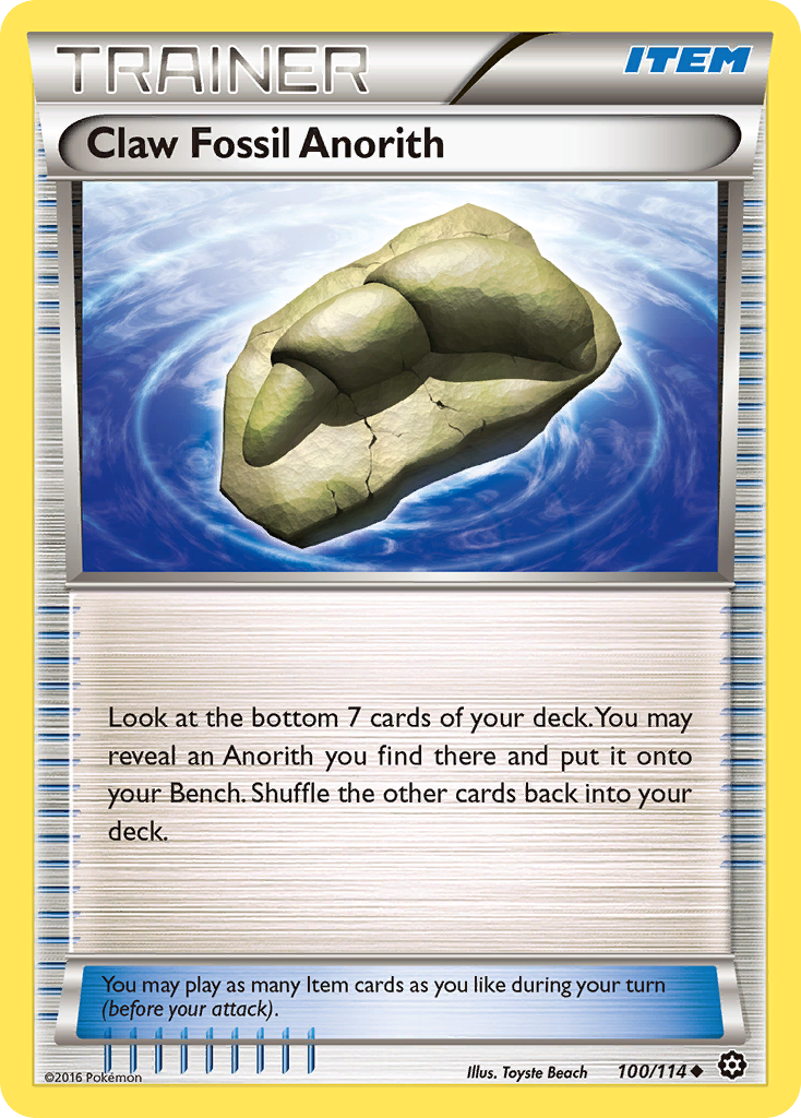Claw Fossil Anorith (100/114) [XY: Steam Siege] | Gamers Paradise