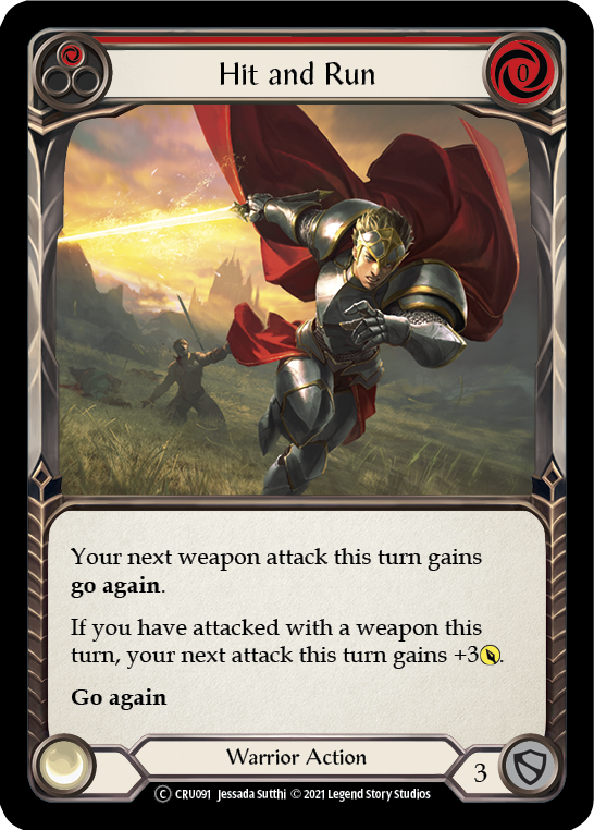 Hit and Run (Red) [U-CRU091-RF] Unlimited Rainbow Foil | Gamers Paradise