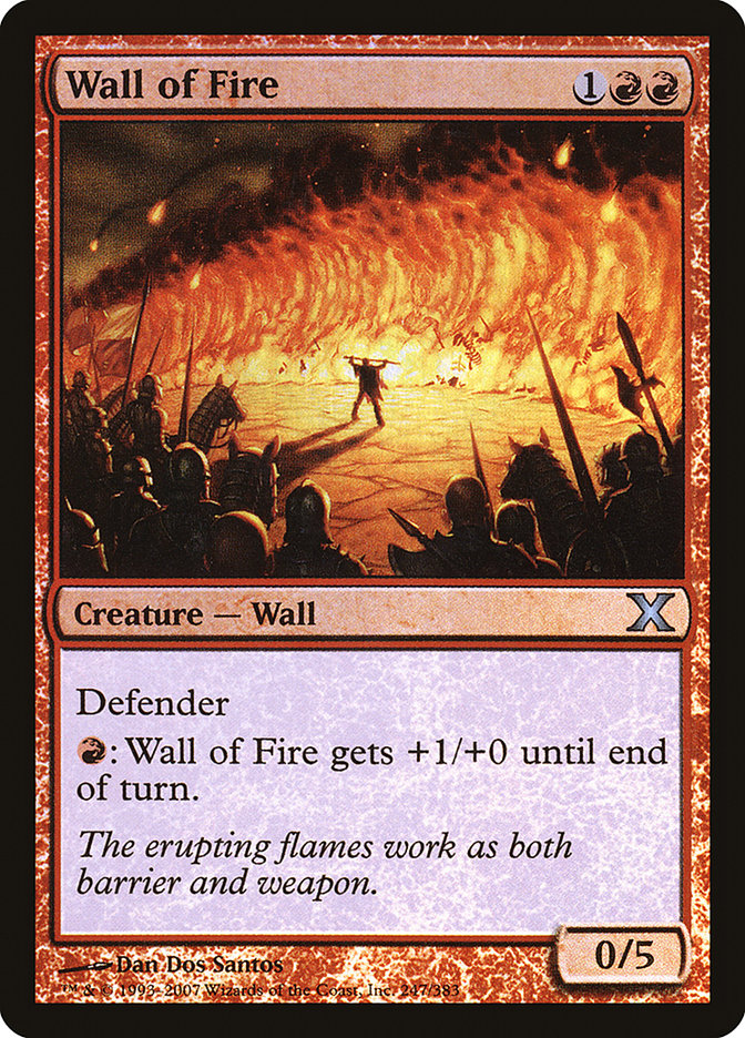 Wall of Fire (Premium Foil) [Tenth Edition] | Gamers Paradise