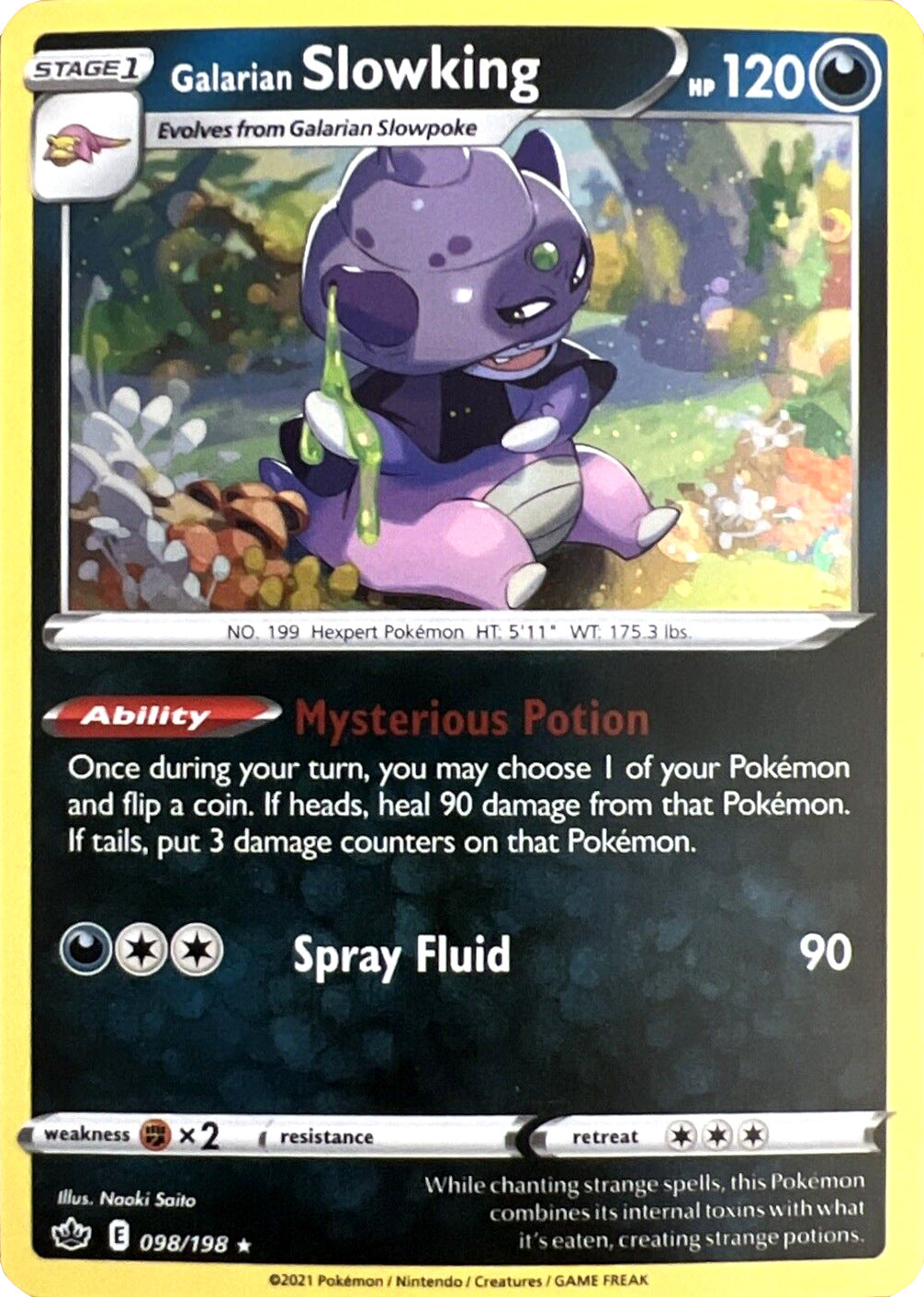Galarian Slowking (098/198) (Cosmos Holo) [Sword & Shield: Chilling Re Gamers Paradise Galarian Slowking (098/198) (Cosmos Holo) [Sword & Shield: Chilling Re Gamers Paradise