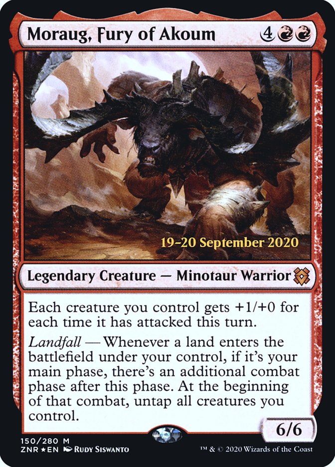 Moraug, Fury of Akoum [Zendikar Rising Prerelease Promos] | Gamers Paradise