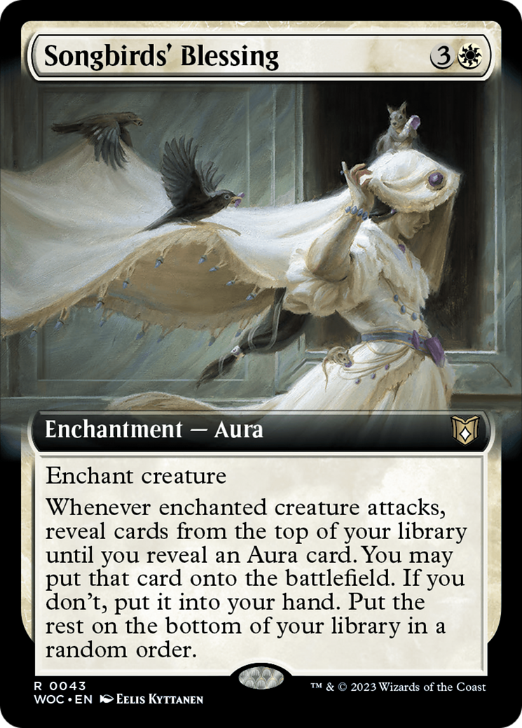 Songbirds' Blessing (Extended Art) [Wilds of Eldraine Commander] | Gamers Paradise