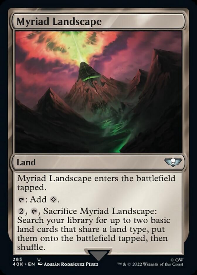 Myriad Landscape (Surge Foil) [Universes Beyond: Warhammer 40,000] | Gamers Paradise