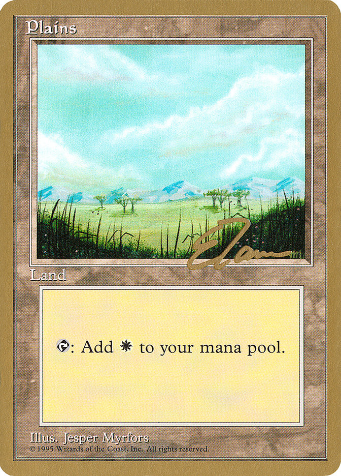 Plains (et365) (Eric Tam) [Pro Tour Collector Set] | Gamers Paradise