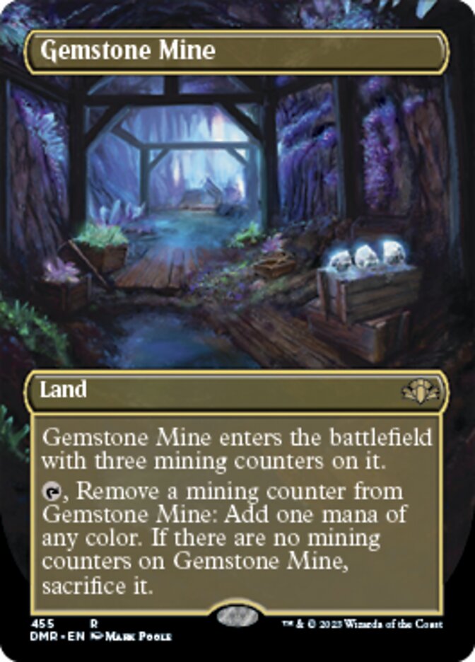 Gemstone Mine (Borderless Alternate Art) [Dominaria Remastered] | Gamers Paradise