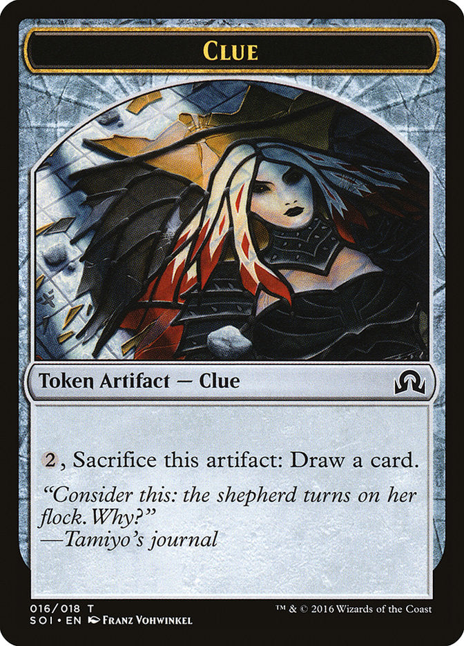 Clue Token (016/018) [Shadows over Innistrad Tokens] | Gamers Paradise