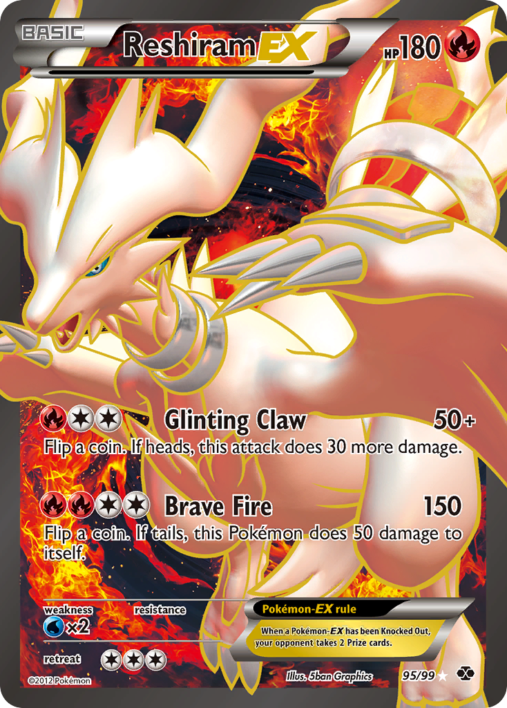 Reshiram EX (95/99) [Black & White: Next Destinies] | Gamers Paradise