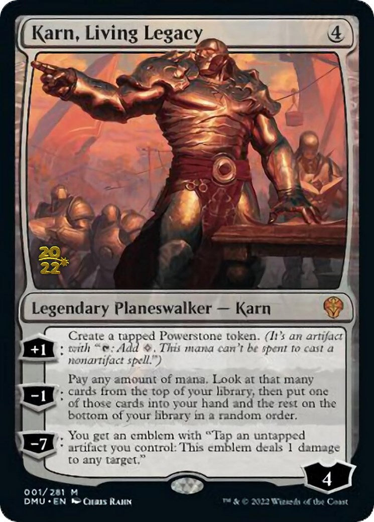 Karn, Living Legacy [Dominaria United Prerelease Promos] | Gamers Paradise