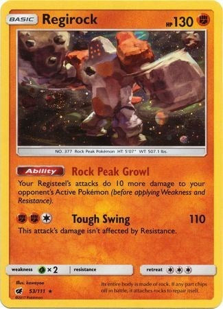 Regirock (53/111) (Cosmos Holo) [Sun & Moon: Crimson Invasion] | Gamers Paradise