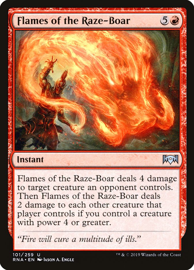 Flames of the Raze-Boar [Ravnica Allegiance] | Gamers Paradise