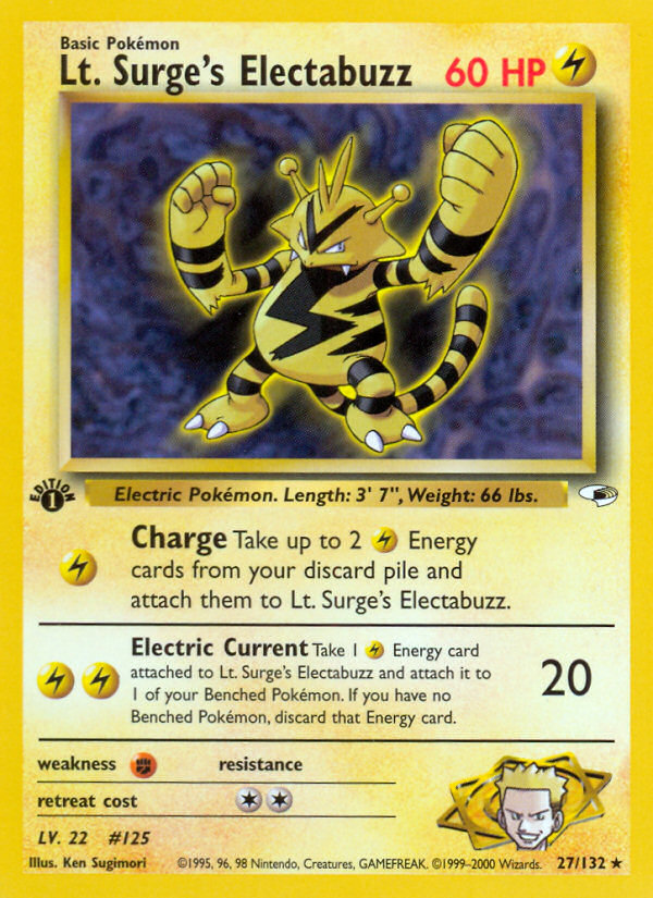Lt. Surge's Electabuzz (27/132) [Gym Heroes 1st Edition] | Gamers Paradise
