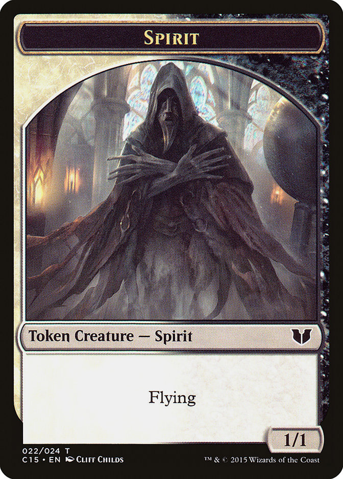 Zombie // Spirit (022) Double-Sided Token [Commander 2015 Tokens] | Gamers Paradise