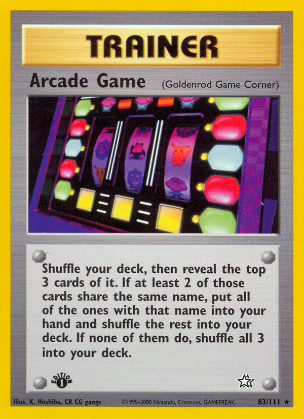 Arcade Game (83/111) [Neo Genesis 1st Edition] | Gamers Paradise