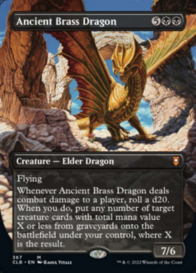 Ancient Brass Dragon (Borderless Alternate Art) [Commander Legends: Battle for Baldur's Gate] | Gamers Paradise