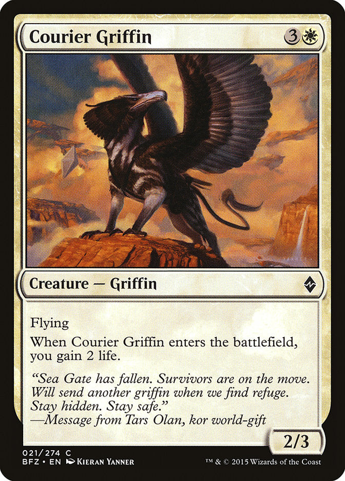 Courier Griffin [Battle for Zendikar] | Gamers Paradise