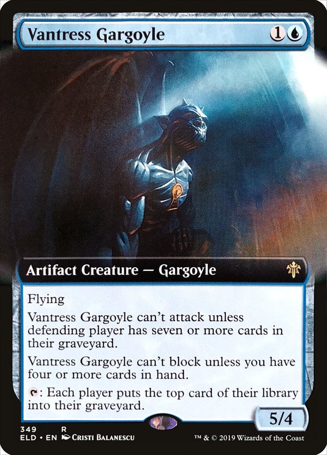 Vantress Gargoyle (Extended Art) [Throne of Eldraine] | Gamers Paradise