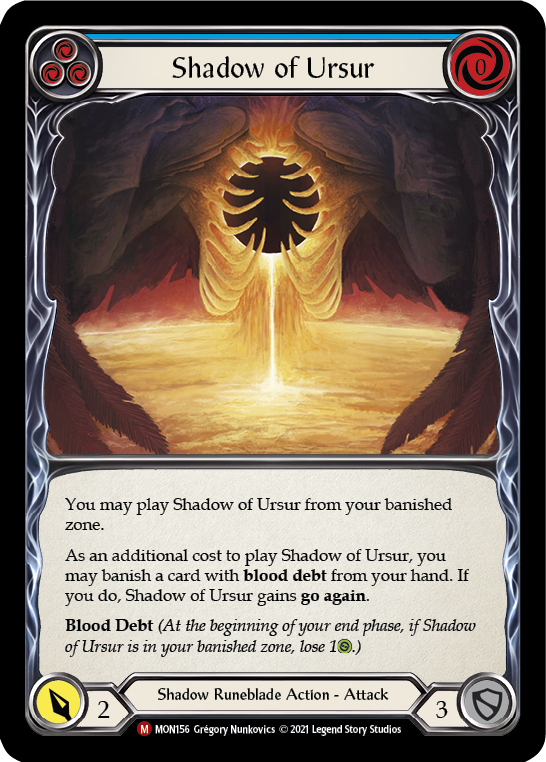 Shadow of Ursur [MON156-RF] 1st Edition Rainbow Foil | Gamers Paradise