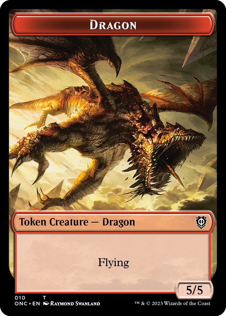 Kobolds of Kher Keep // Dragon Double-Sided Token [Phyrexia: All Will Be One Commander Tokens] | Gamers Paradise